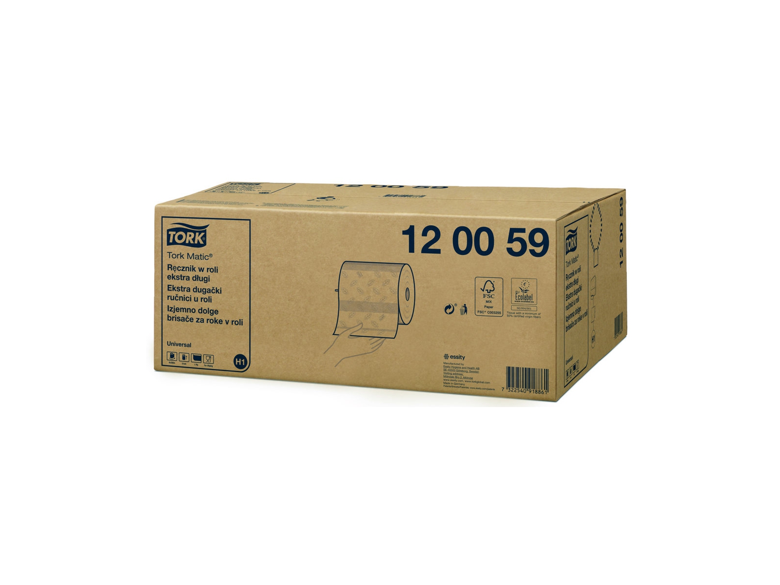 Ręcznik H1 120059 Tork Matic MULTIPACK x4 kart